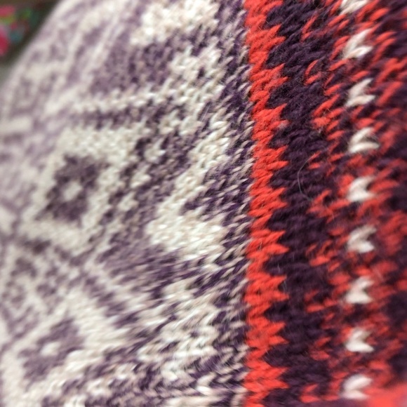 Ruby Moon Burgundy and Cream Patterned Cardigan - Picture 9 of 13